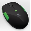 Мышь Logitech M345 черный/зеленый оптическая (1000dpi) беспроводная USB для ноутбука (2but) (910-002593)
