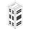 NT AccuPractic/Metal 42/14-66 B Шкаф 19" аккумуляторный, чёрный 42U 600x600, 3 полки, направл. 14U (3ч)