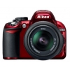 PhotoCamera Nikon D3100 KIT red 14.2Mpix 18-55VR 3" 720p SD Набор с объективомLi-Ion  (VBA281K001)