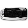 Клавиатура Oklick 780L серебристый/черный USB Multimedia (подставка для запястий)