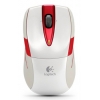 Мышь Logitech M525 белый/красный оптическая (1000dpi) беспроводная USB для ноутбука (2but) (910-002685)