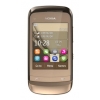 Мобильный телефон Nokia C2-06 золотистый слайдер 2Sim 2.6" BT  (002X6C0)