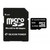 Флеш карта microSDHC 8Gb Class4 Silicon Power SP008GBSTH004V10-SP + adapter