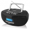 Аудиомагнитола BBK BX102U черный с серебром