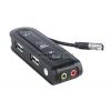 Orient <AU-01U2>  2-port HUB 2.0 + USB адаптер для  микрофона и наушников
