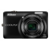 PhotoCamera Nikon CoolPix S6300 black 16Mpix Zoom10x 2.7" 1080 25Mb SDHC opt Li-Ion  (VMA931E1)