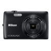 PhotoCamera Nikon CoolPix S4300 black 16,0Mpix Zoom6x 3" 720p 74Mb SDHC EN-EL19  (VMA941E1)