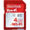 Карта памяти SDHC 4Gb SanDisk Eye-Fi Class4 (встроенный WiFi  модуль) (SDSDWIFI-004G-X46)