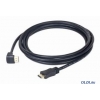 Кабель HDMI 19M/19M Ver1.4 Gembird 1.8м, Углов. разъем, черный, позол.разъемы, экран, пакет CC-HDMI490-6