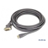 Кабель HDMI - DVI 19M/19M Single Link Gembird 3.0м, черный, позол.разъемы, экран, пакет CC-HDMI-DVI-10
