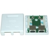 Розетка внешняя двойная  RJ-45 (экран.) кат.5E универсальная