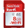 Карта памяти SDHC 8Gb SanDisk Eye-Fi Class4 (встроенный WiFi  модуль) (SDSDWIFI-008G-X46)