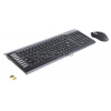 OKLICK Wireless  Keyboard & Optical Mouse <220M> (Кл-ра М/Мед, USB,  FM+Мышь 3кн,Roll,USB,FM)