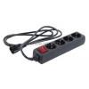 Сетевой удлинитель ExeGate <ECU-6-4B Black> <1.8м> ( 4 розетки,  вход IEC320-C14)