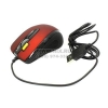 Jet.A Optical Mouse <OM-U16 Black&Red> (RTL) USB 4btn+Roll