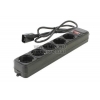 Сетевой фильтр Gembird <SPX3-B-4PPB Black> <1.2м> (5  розеток,  вход  IEC320-C14)