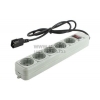 Сетевой фильтр Gembird <SPX3-B-4PP Gray> <1.2м> (5 розеток,  вход IEC320-C14)