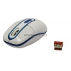 A4-Tech V-Track Wireless Mouse <G7-300N-2 White+Blue> (RTL) USB3btn+Roll,беспроводная, уменьшенная