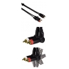 Кабель 2xRCA "тюльпан", (m-m), поворотные штекеры, 1.5 м, двойное экранирование, черный, Hama     [ObA] (H-104002)