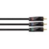 Кабель YUV 3xRCA "тюльпан" (m-m), 1.0 м, позолоченные контакты, 1080i, ***, черный, Avinity     [OhH] (H-107478)