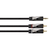 Кабель 3.5 мм Jack - 2хRCA "тюльпан" (m-m), стерео, 5.0 м, позолоченные контакты, ****, черный, Avinity     [OhH] (H-107536)