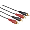 Кабель RCA "тюльпан" 2xRCA(m-m), стерео, 1.5м, позолоченные контакты, черный/красный, Hama     [OnA] (H-11946)