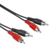 Кабель RCA "тюльпан" 2xRCA(m-m), стерео, 5.0 м, черный, Hama     [OnA] (H-30468)