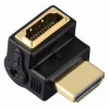 Адаптер HDMI (m-f) угловой, позолоченные контакты, 1080p, ***, черный, Hama     [ObC] (H-39862)