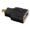 Адаптер HDMI D(micro) - A (m-f), позолоченные контакты, ***, черный, Hama     [ObC] (H-39863)