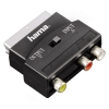 Адаптер Scart (m) In/Out - 3xRCA "тюльпан" (f), черный, Hama     [ObV] (H-42353)