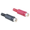 Штекеры RCA "тюльпан" (f), 2 шт., под пайку, Hama     [ObA] (H-42811)