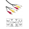 Кабель 3хRCA "тюльпан" (m-m), 2.0 м, черный, Hama     [ObV] (H-43134)