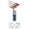 Кабель 2xRCA "тюльпан" (m-m), 5.0 м,  позолоченные контакты, черный, Hama     [ObA] (H-43217)