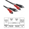 Кабель RCA "тюльпан" 2хRCA(m-m), стерео, черный, 1.0 м, Hama     [ObA] (H-43314)