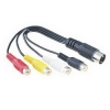 Адаптер 5-pin DIN(m)-4xRCA "тюльпан"(f), черный, Hama     [ObA] (H-43335)