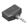 Адаптер 2x3.5 мм Jack (f) - 3.5 мм Jack (m), стерео, черный, Hama     [ObA] (H-43353)