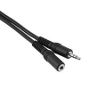 Кабель 3.5 мм Jack (m-f) удлинительный, стерео, 5.0 м, двойное экранирование, черный, Hama     [ObA] (H-43416)
