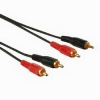 Кабель 2xRCA "тюльпан" (m-m), 2.0 м, позолоченные контакты, черный, Hama     [ObY] (H-47418)