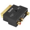 Адаптер Scart (m) in/out - 3xRCA "тюльпан"+S-Video, позолоченные контакты, ***, черный, Hama     [ObV] (H-47424)
