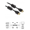 Кабель HDMI 1.3 (m-m), 1.5 м, позолоченные контакты, 1080p, ферритовый фильтр, ***, черный, Hama     [ObY] (H-47528)