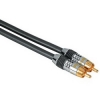 Кабель RCA "тюльпан" (m-m), 1.5 м, позолоченные контакты, цельнометаллические штекеры, *****, черный, Hama     [ObH] (H-79026)
