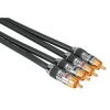 Кабель 2xRCA "тюльпан" (m-m), 0.75 м, позолоченные контакты, цельнометаллические штекеры, *****, черный, Hama     [ObH] (H-79033)