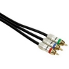Кабель YUV 3xRCA "тюльпан" (m-m), 1.5 м, позолоченные контакты, ***, черный, Hama     [ObH] (H-79035)