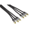 Кабель YUV 3xRCA "тюльпан" (m-m), 3.0 м, позолоченные контакты, цельнометаллические штекеры, *****, черный, Hama     [ObH] (H-79039)