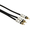 Кабель RCA - 2xRCA "тюльпан" (m-m), 6.0 м, позолоченные контакты, ***, черный, Hama     [ObH] (H-79043)