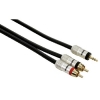 Кабель 3.5 мм Jack - 2xRCA "тюльпан" (m-m), 1.5 м, позолоченные контакты, ***, черный, Hama     [ObH] (H-79051)