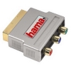 Адаптер Scart (m) - YUV 3xRCA "тюльпан" (f), позолоченные контакты, ***, Hama     [ObH] (H-79076)
