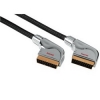 Кабель Scart (m-m), 0.75 м, позолоченные контакты, цельнометаллические штекеры, *****, текстильная оплетка, черный, Hama     [ObH] (H-79108)