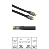 Кабель HDMI 1.3 (m-m) плоский, 0.75 м, позолоченные контакты, цельнометаллический штекер, 1440p, *****, текстильная оплетка, черный, Hama     [ObV] (H-83039)