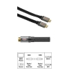 Кабель HDMI 1.3 (m-m) плоский, 3.0 м, позолоченные контакты, цельнометаллический штекер, 1440p, *****, текстильная оплетка, черный, Hama     [ObV] (H-83041)